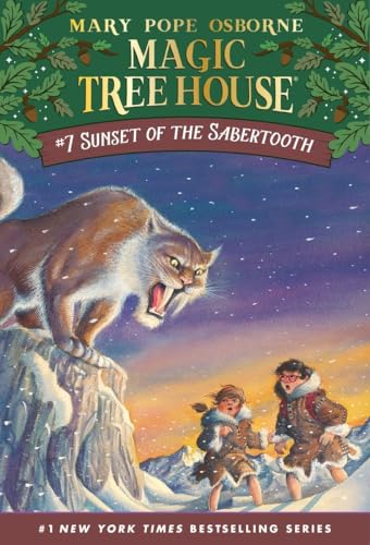Book Cover Sunset of the Sabertooth (Magic Tree House, No. 7)