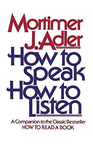 Book Cover How to Speak How to Listen
