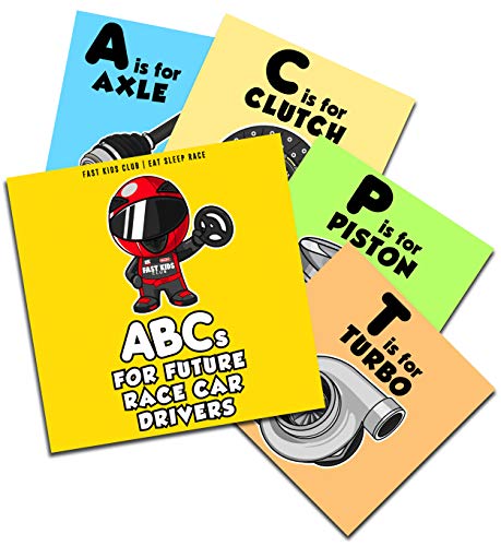 Book Cover ABC's For Future Race Car Drivers Alphabet Book (Baby Book, Children's Book, Toddler Book, Kids Book)