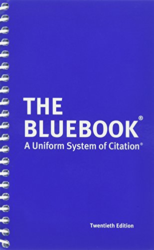 Book Cover The Bluebook: A Uniform System of Citation, 20th Edition