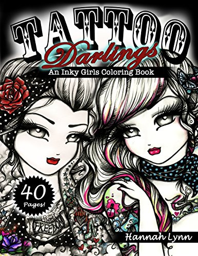 Book Cover Tattoo Darlings: An Inky Girls Coloring Book