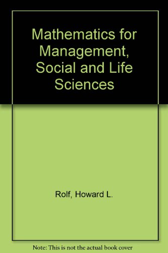 Mathematics for Management, Social & Life Sciences