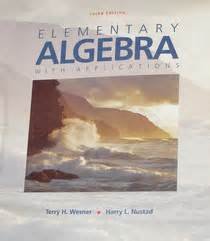Elementary Algebra with Applications