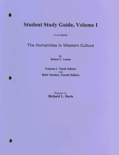 Volume 1 Student Study Guide for use with Humanities Western Culture