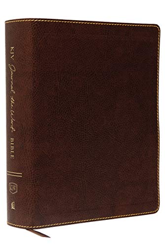 Book Cover KJV, Journal the Word Bible, Large Print, Bonded Leather, Brown, Red Letter: Reflect, Journal, or Create Art Next to Your Favorite Verses