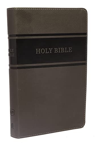 Book Cover KJV, Deluxe Gift Bible, Leathersoft, Gray, Red Letter, Comfort Print: Holy Bible, King James Version