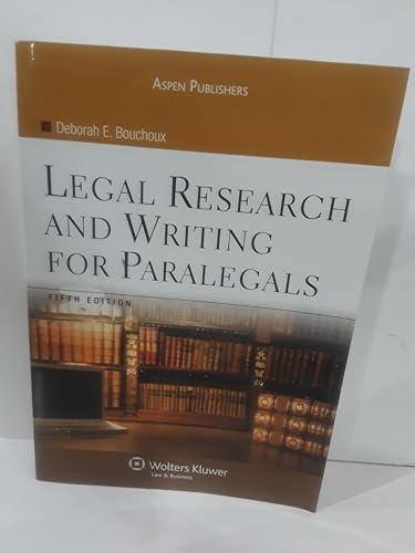 Legal Research & Writing for Paralegals