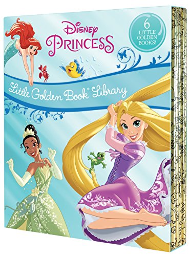 Book Cover Disney Princess Little Golden Book Library (Disney Princess): Tangled; Brave; The Princess and the Frog; The Little Mermaid; Beauty and the Beast; Cinderella