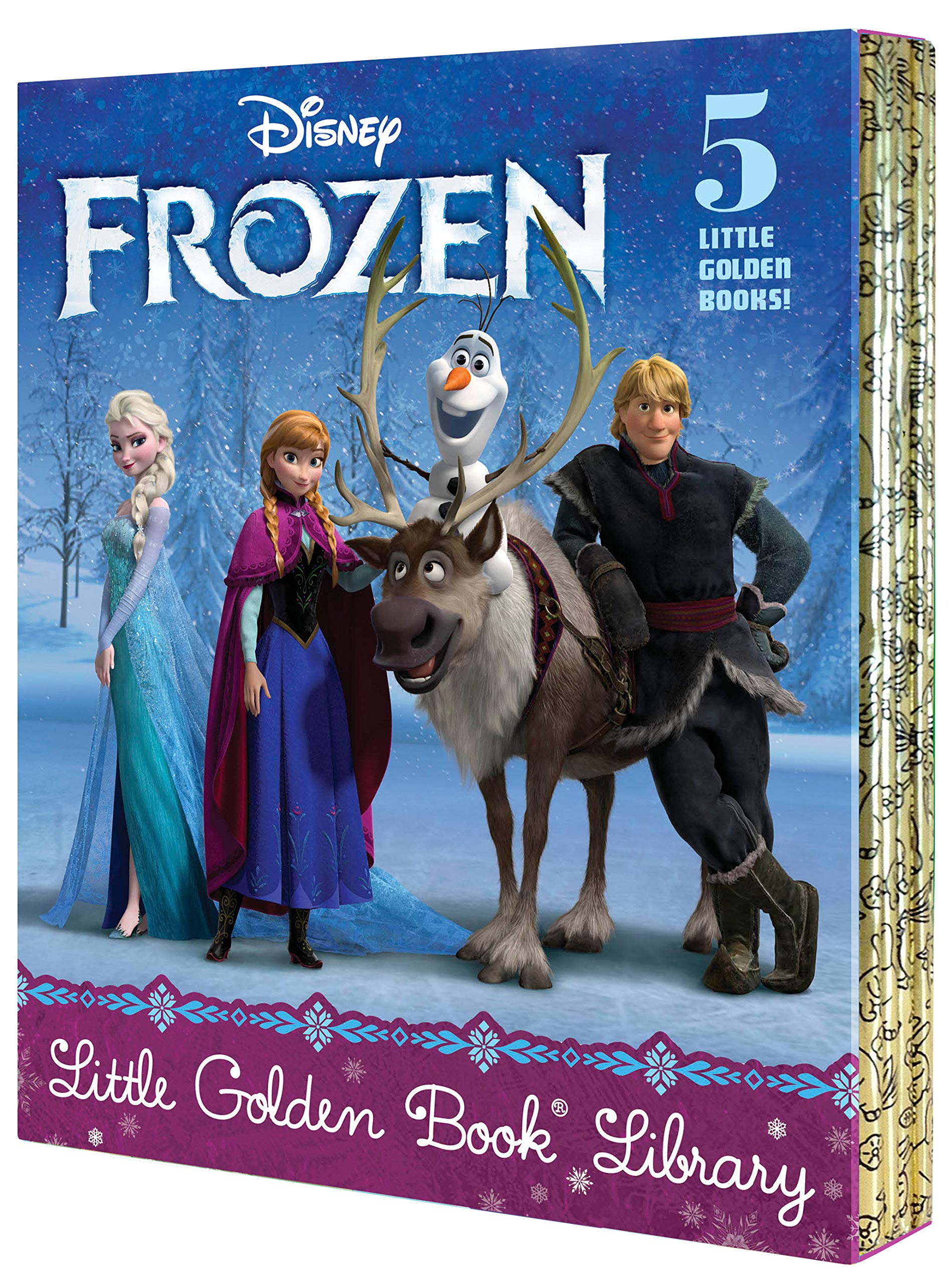 Book Cover Frozen Little Golden Book Library (Disney Frozen): Frozen; A New Reindeer Friend; Olaf's Perfect Day; The Best Birthday Ever; Olaf Waits for Spring