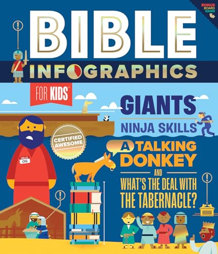 Book Cover Bible Infographics for Kids: Giants, Ninja Skills, a Talking Donkey, and What's the Deal with the Tabernacle?