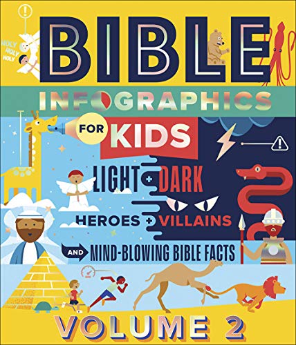 Book Cover Bible Infographics for Kids Volume 2: Light and Dark, Heroes and Villains, and Mind-Blowing Bible Facts