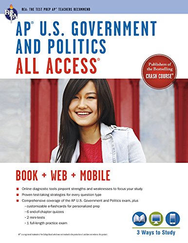 Book Cover AP® U.S. Government & Politics All Access Book + Online + Mobile (Advanced Placement (AP) All Access)