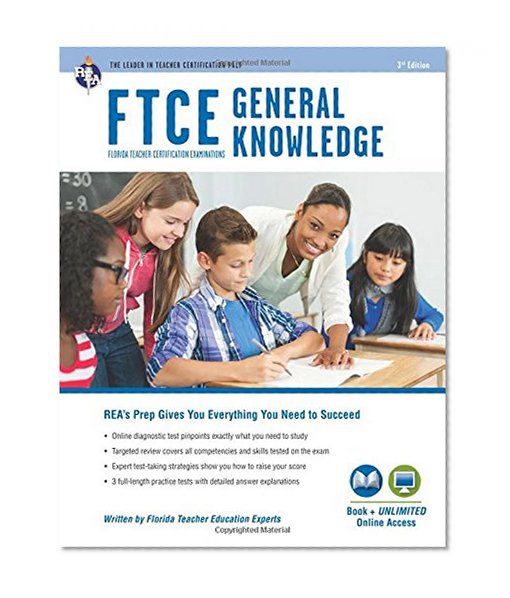 Book Cover FTCE General Knowledge Book + Online (FTCE Teacher Certification Test Prep)