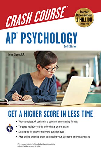 Book Cover APÂ® Psychology Crash Course, 2nd Ed., Book + Online: Get a Higher Score in Less Time (Advanced Placement (AP) Crash Course)