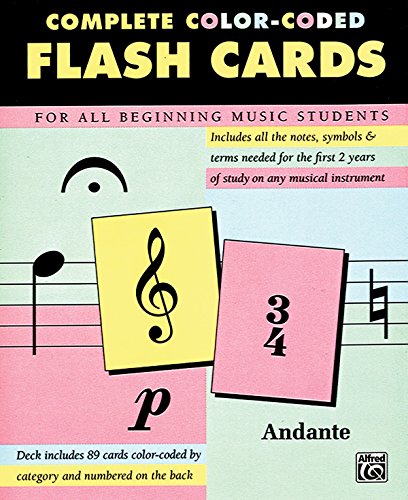 Book Cover Complete Color Coded Flash Cards for All Beginning Music Students