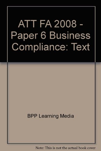 ATT FA 2008 - Paper 6 Business Compliance: Text