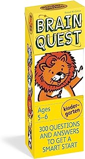 Book Cover Brain Quest Kindergarten, revised 4th edition: 300 Questions and Answers to Get a Smart Start (Brain Quest Decks)