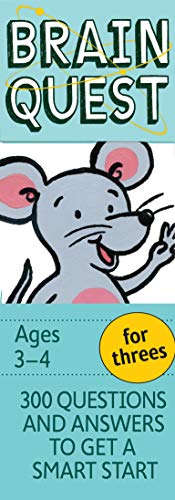 Book Cover Brain Quest for Threes Q&A Cards: 300 Questions and Answers to Get a Smart Start. Teacher-approved! (Brain Quest Decks)