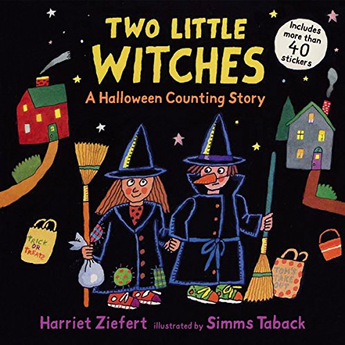 Book Cover Two Little Witches: A Halloween Counting Story Sticker Book