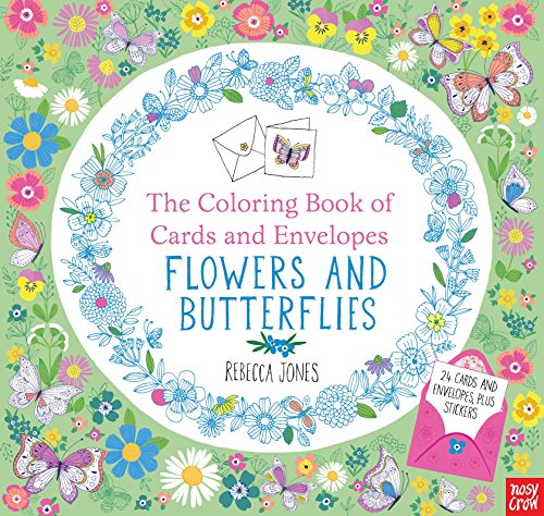 Book Cover The Coloring Book of Cards and Envelopes: Flowers and Butterflies