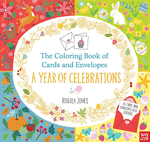 Book Cover The Coloring Book of Cards and Envelopes: A Year of Celebrations