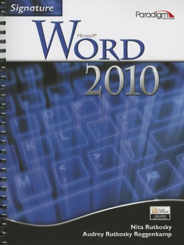 Book Cover Signature Microsoft Word 2010 W/ CD