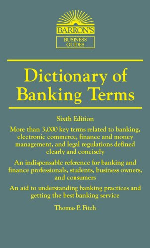 Book Cover Dictionary of Banking Terms (Barron's Business Dictionaries)