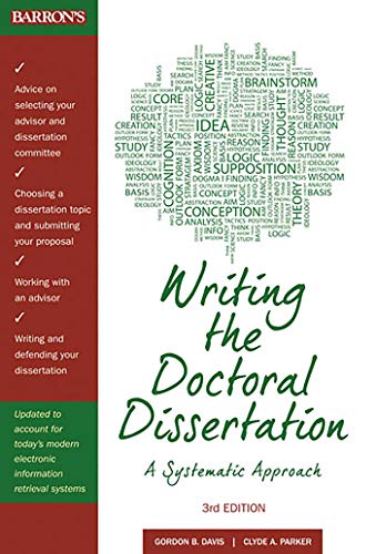 Book Cover Writing the Doctoral Dissertation: A Systematic Approach