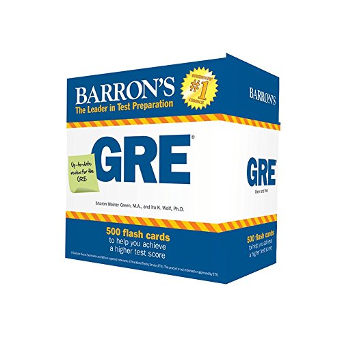 Book Cover Barron's GRE Flash Cards, 3rd Edition: 500 Flash Cards to Help You Achieve a Higher Score