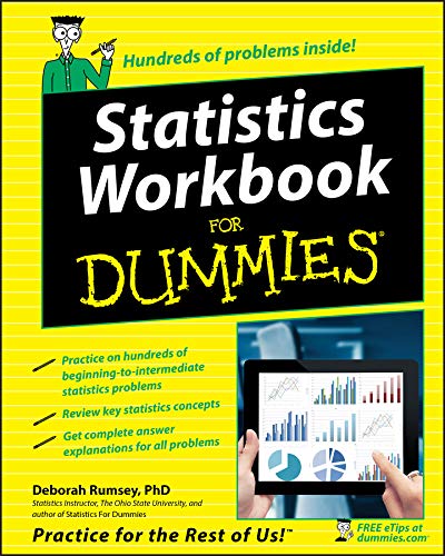 Book Cover Statistics Workbook For Dummies