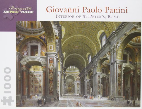 Book Cover Giovanni Paolo Panini 1000 Piece Puzzle Interior of St. Peter's, Rome
