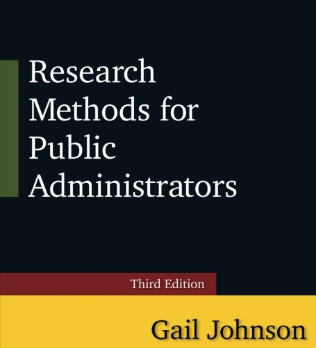 Book Cover Research Methods for Public Administrators: Third Edition