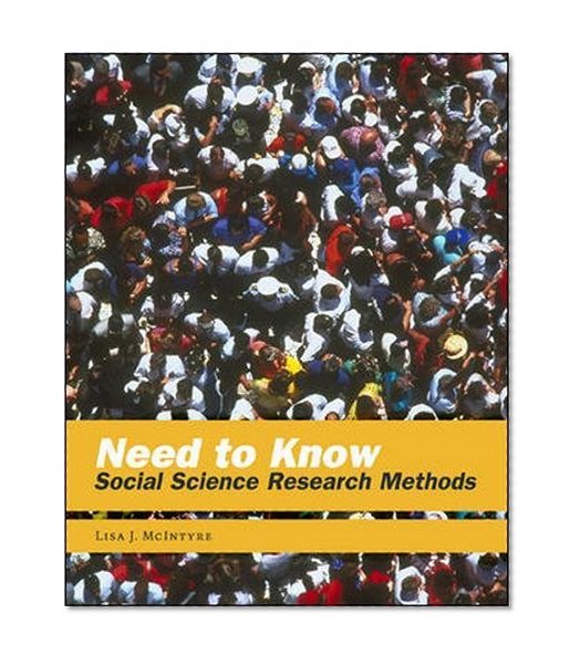 Book Cover Need to Know: Social Science Research Methods (B&B Sociology)