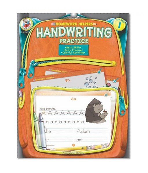 Book Cover Handwriting Practice, Grade 1 (Homework Helper)