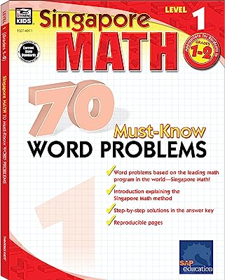 Book Cover 70 Must-Know Word Problems, Grades 1 - 2 (Singapore Math)