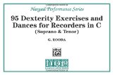 95 Dexterity Exercises and Dances for Recorders in C (Soprano & Tenor)