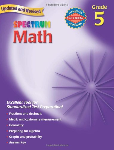 Book Cover Spectrum Math, Grade 5