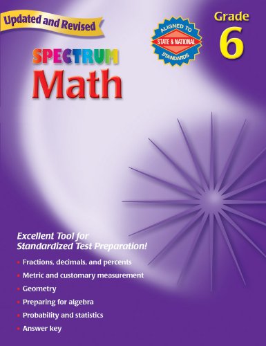 Book Cover Spectrum Math, Grade 6