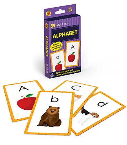 Book Cover Carson Dellosa Alphabet Flash Cardsâ€”Double-Sided, Uppercase and Lowercase Letter and Sound Recognition With Illustrations, Early Reading Comprehension Practice Set (54 pc)