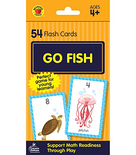 Book Cover Carson Dellosa | Go Fish Card Game | Ages 4+, 54ct (Brighter Child Flash Cards)