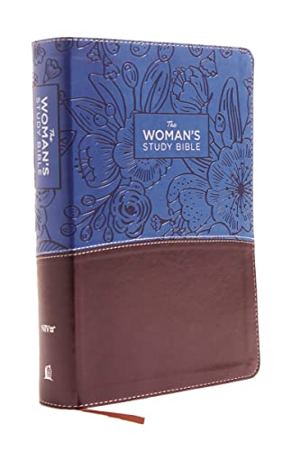 NIV, The Woman's Study Bible, Imitation Leather, Blue/Brown, Full-Color: Receiving God's Truth for Balance, Hope, and Transformation