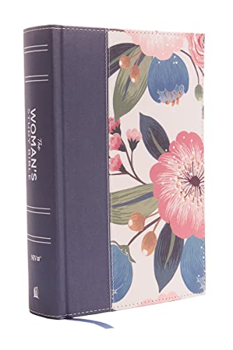 Book Cover NIV, The Woman's Study Bible, Cloth over Board, Blue Floral, Full-Color, Red Letter: Receiving God's Truth for Balance, Hope, and Transformation