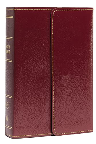 Book Cover KJV, Reference Bible, Compact, Large Print, Snapflap Leather-Look, Burgundy, Red Letter, Comfort Print: Holy Bible, King James Version