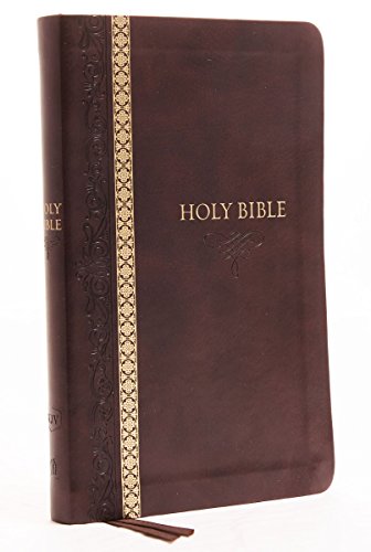 Book Cover KJV, Thinline Bible, Leathersoft, Brown, Thumb Indexed, Red Letter Edition, Comfort Print: Holy Bible, King James Version