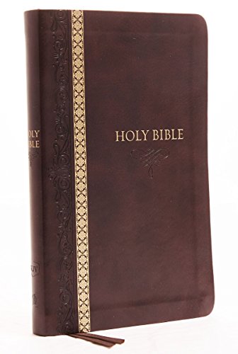 KJV, Thinline Bible, Leathersoft, Brown, Thumb Indexed, Red Letter Edition, Comfort Print: Holy Bible, King James Version