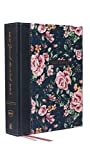 NKJV, Journal the Word Bible, Cloth over Board, Gray Floral, Red Letter Edition, Comfort Print: Reflect, Journal, or Create Art Next to Your Favorite Verses