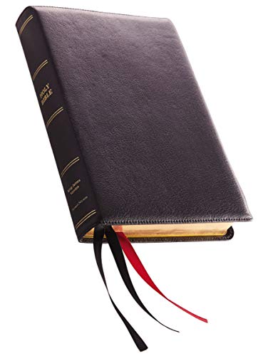Book Cover KJV, Reference Bible, Center-Column Giant Print, Premium Goatskin Leather, Black, Premier Collection, Comfort Print: Holy Bible, King James Version