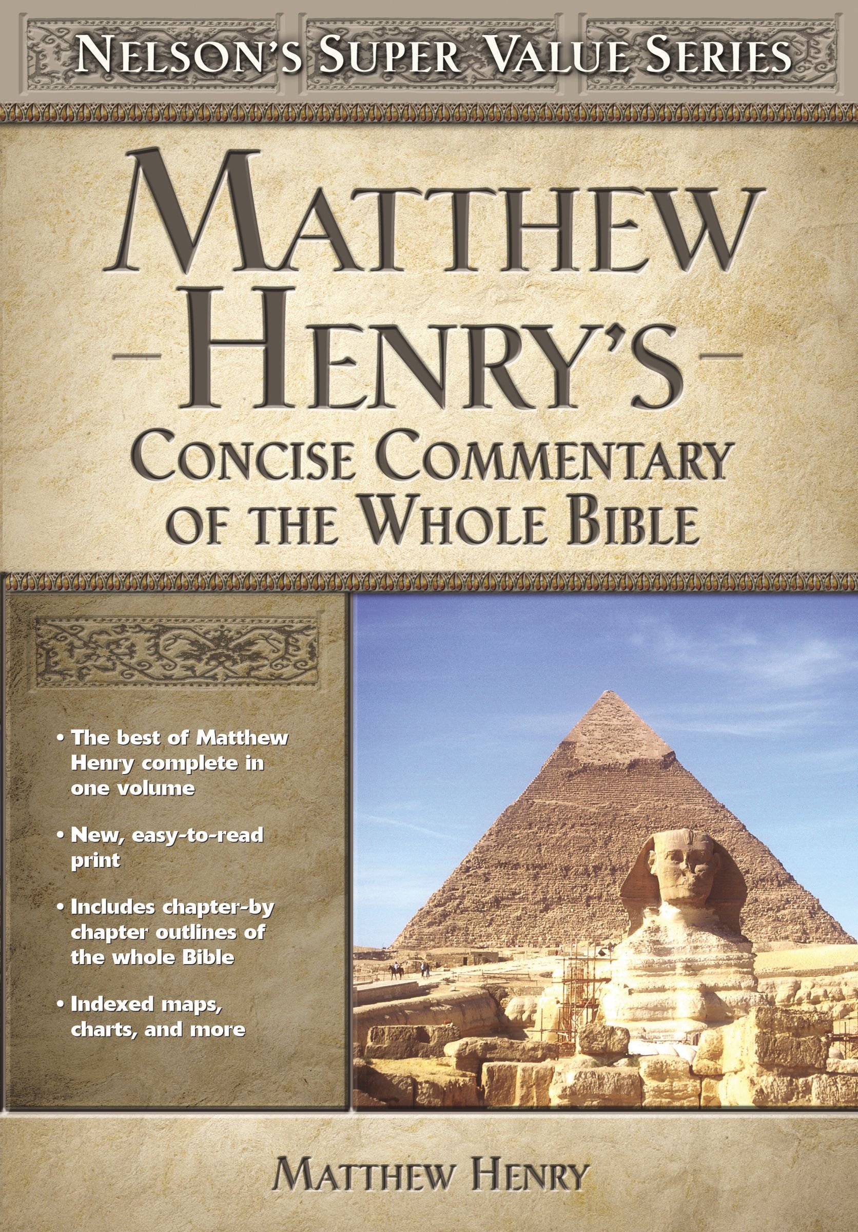 Book Cover Matthew Henry's Concise Commentary on the Whole Bible (Super Value Series)