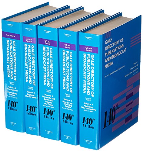 Book Cover Gale Directory of Publications and Broadcast Media: An Annual Guide to Publications and Broadcasting Stations (5 Vol. Set plus Supplement) (Gale Directory of Publications & Broadcast Media)