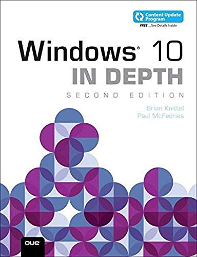 Book Cover Windows 10 In Depth (includes Content Update Program)